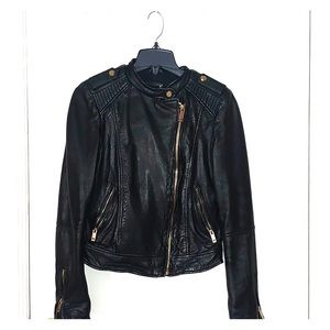 chic genuine leather jacket